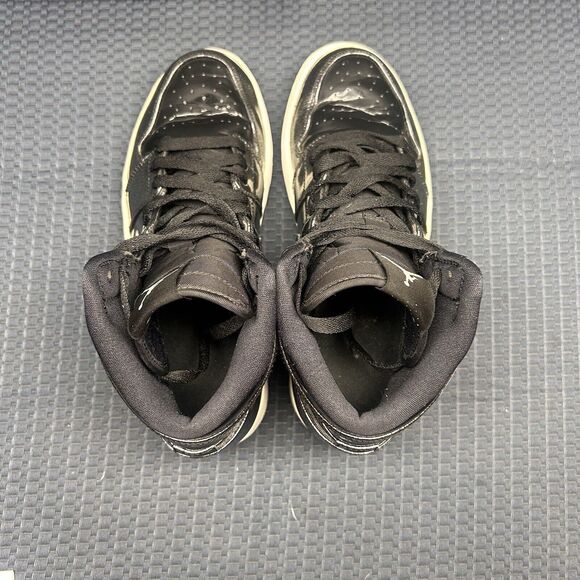 Size 8-Nike Air Jordan 1 Retro Black Patent Anti Gravity - Picture 9 of 10